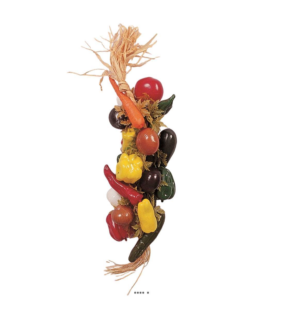 Artificielles - Grappe de 20 légumes artificiels en Plastique soufflé L 50 cm - Imagen 1