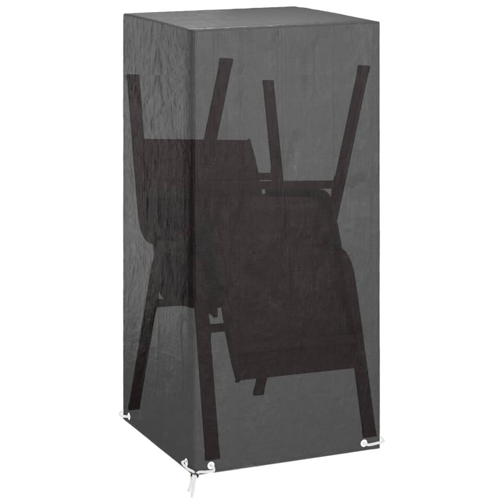 Housses de chaise de jardin 2 pcs 8 œillets 75x70x140 cm PE - Image 5
