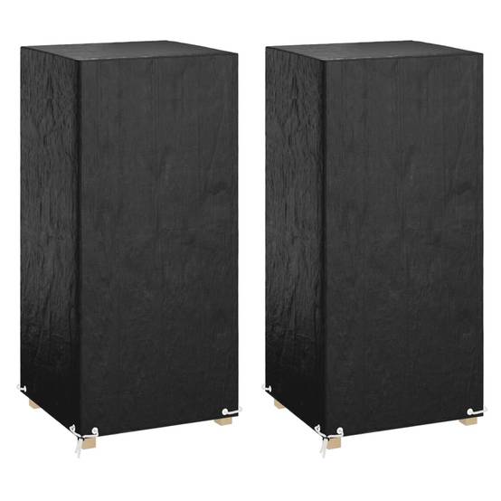 Housses de chaise de jardin 2 pcs 8 œillets 75x70x140 cm PE - Image 1