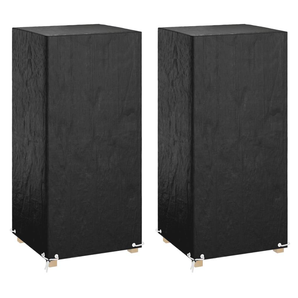Housses de chaise de jardin 2 pcs 8 œillets 75x70x140 cm PE - Image 1