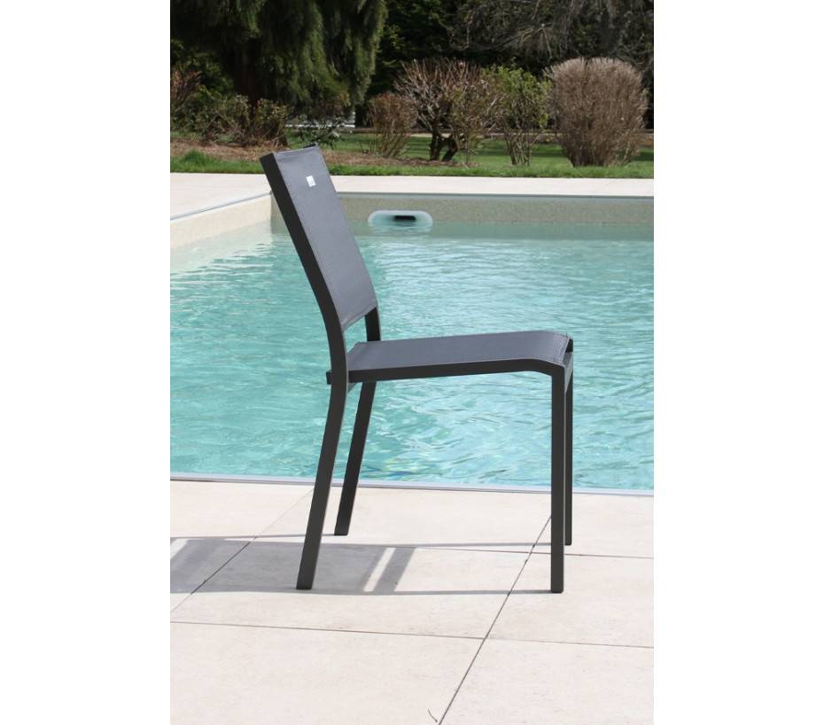 Ensemble table et chaises de jardin  8 places  Gris Anthracite  CADAQUES - Imagen 3