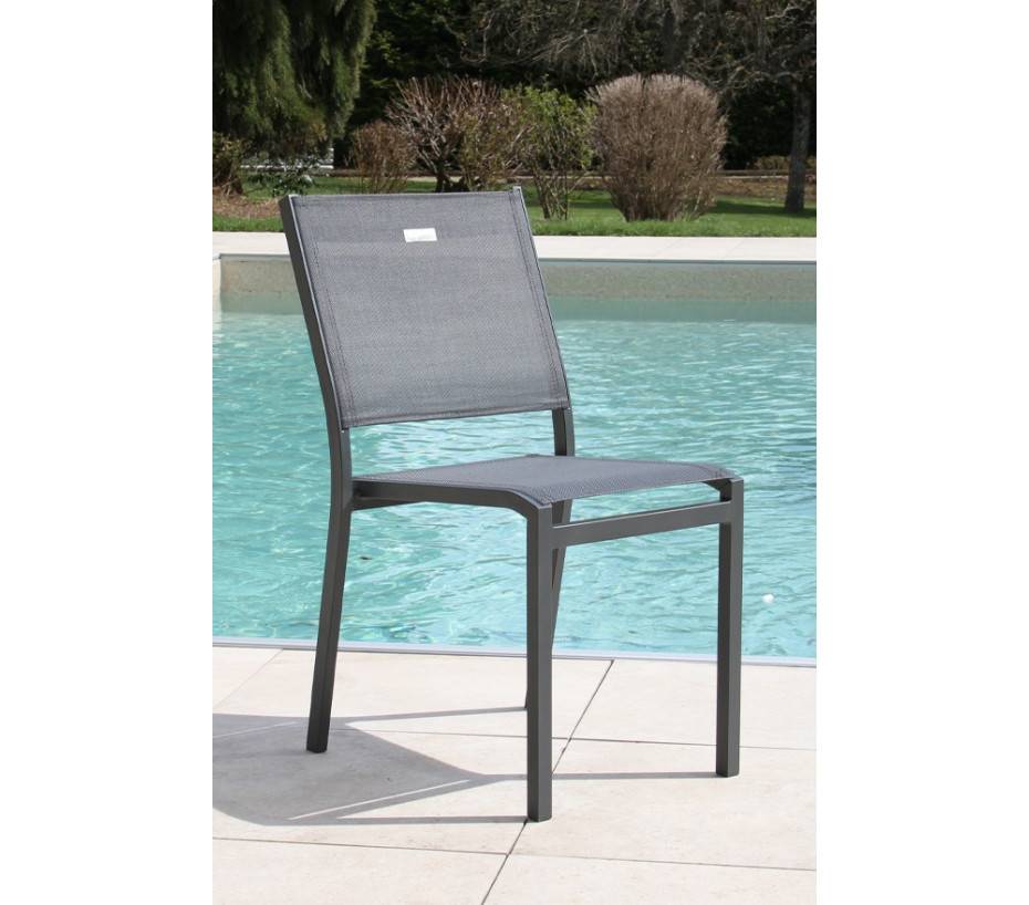 Ensemble table et chaises de jardin  8 places  Gris Anthracite  CADAQUES - Imagen 2