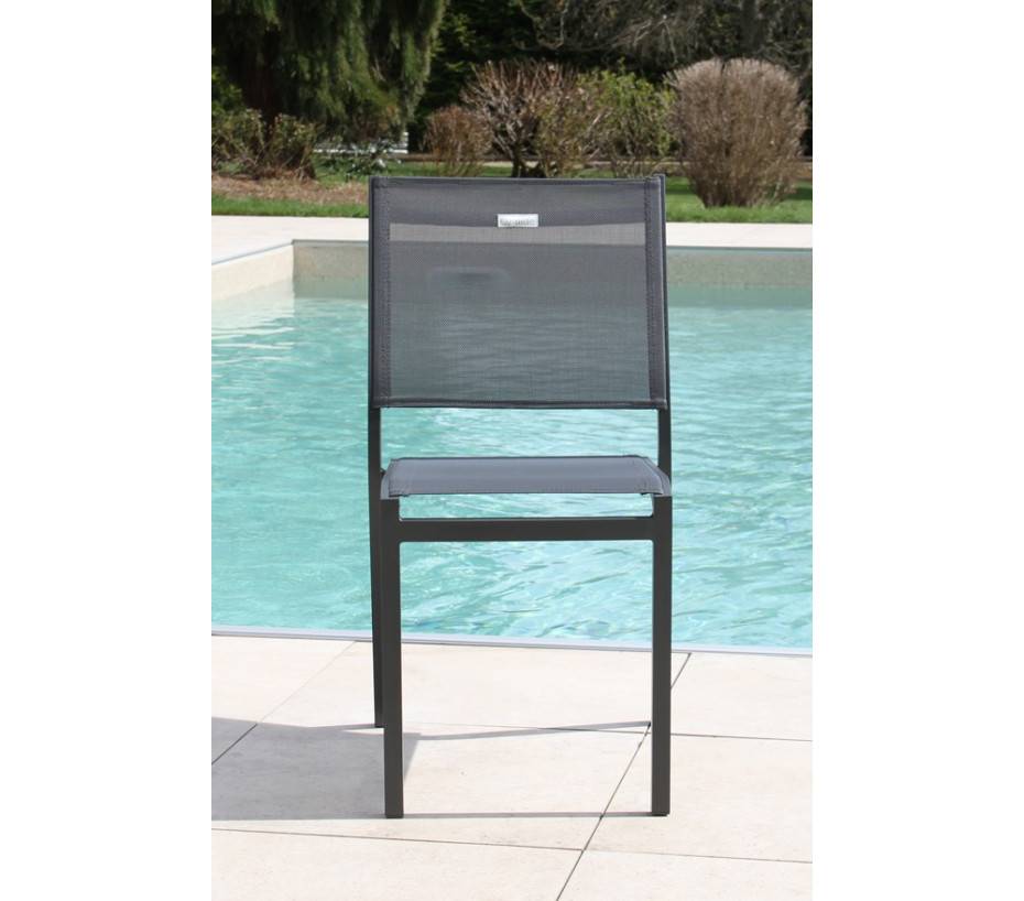 Ensemble table et chaises de jardin  8 places  Gris Anthracite  CADAQUES - Imagen 4