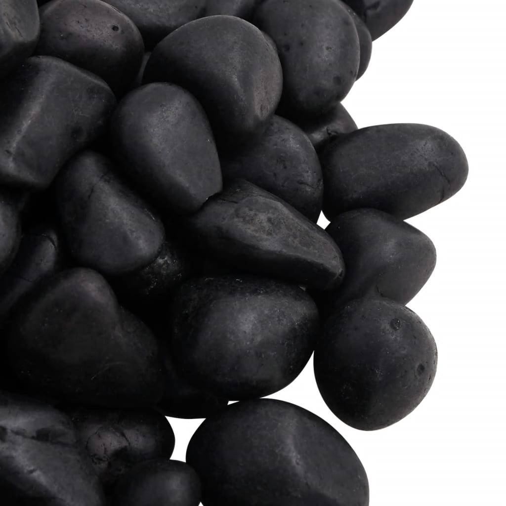 Galets Décoratifs Noirs Pierres Polies pour Paillage Jardin & Aquarium 2-5 cm 10 kg - ComfortXL Outdoor Living - Image 5