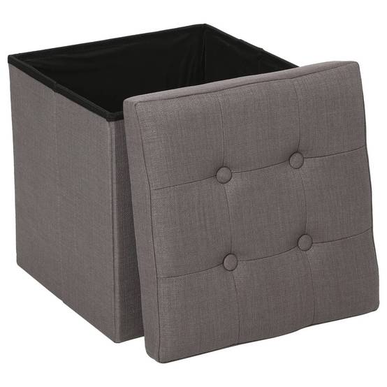 Atmosphera - Pouf pliant "Lysandre" gris - Atmosphera Créateur d'intérieur - Image 5