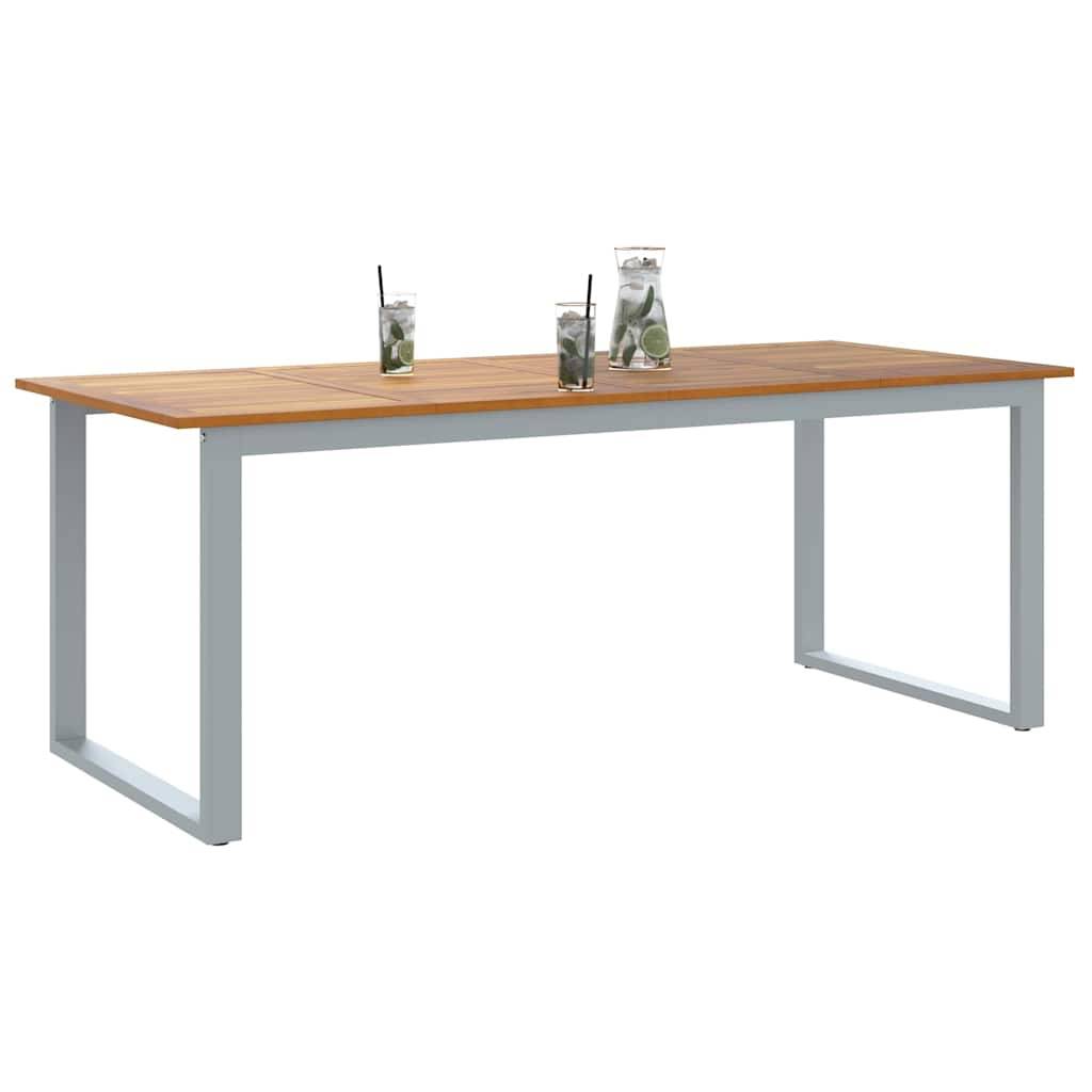 Très Grande Table de Jardin 200cm pour 8 Personnes, Bois d'Acacia Massif et Structure Acier – ComfortXL Outdoor Living - Image 3