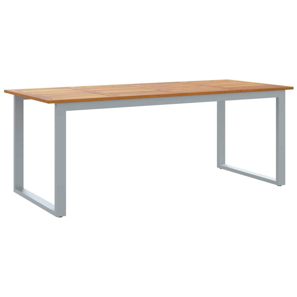 Très Grande Table de Jardin 200cm pour 8 Personnes, Bois d'Acacia Massif et Structure Acier – ComfortXL Outdoor Living - Image 2