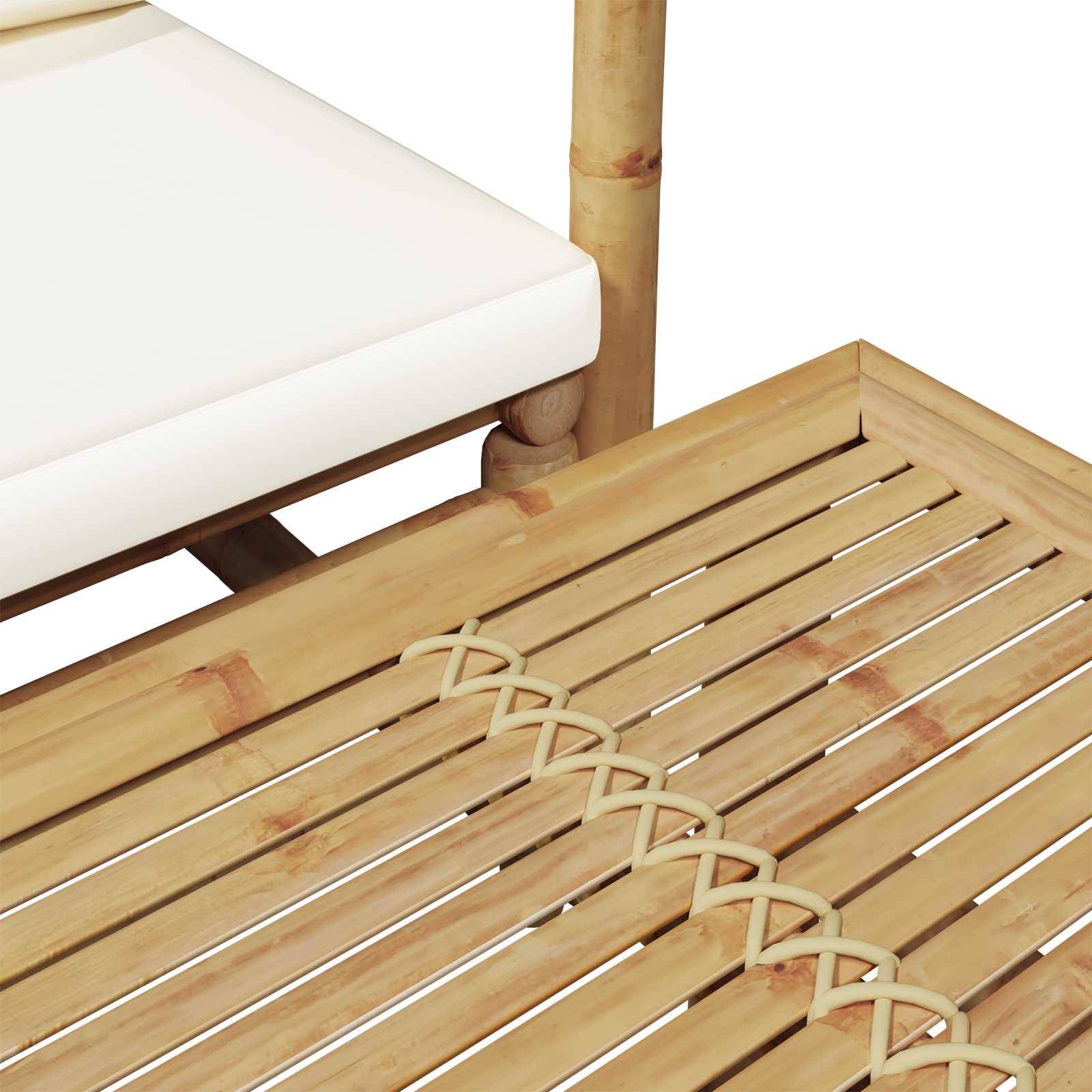 Vidaxl - Salon de jardin 4 pcs avec coussins Bambou vidaXL 43159 - Image 10
