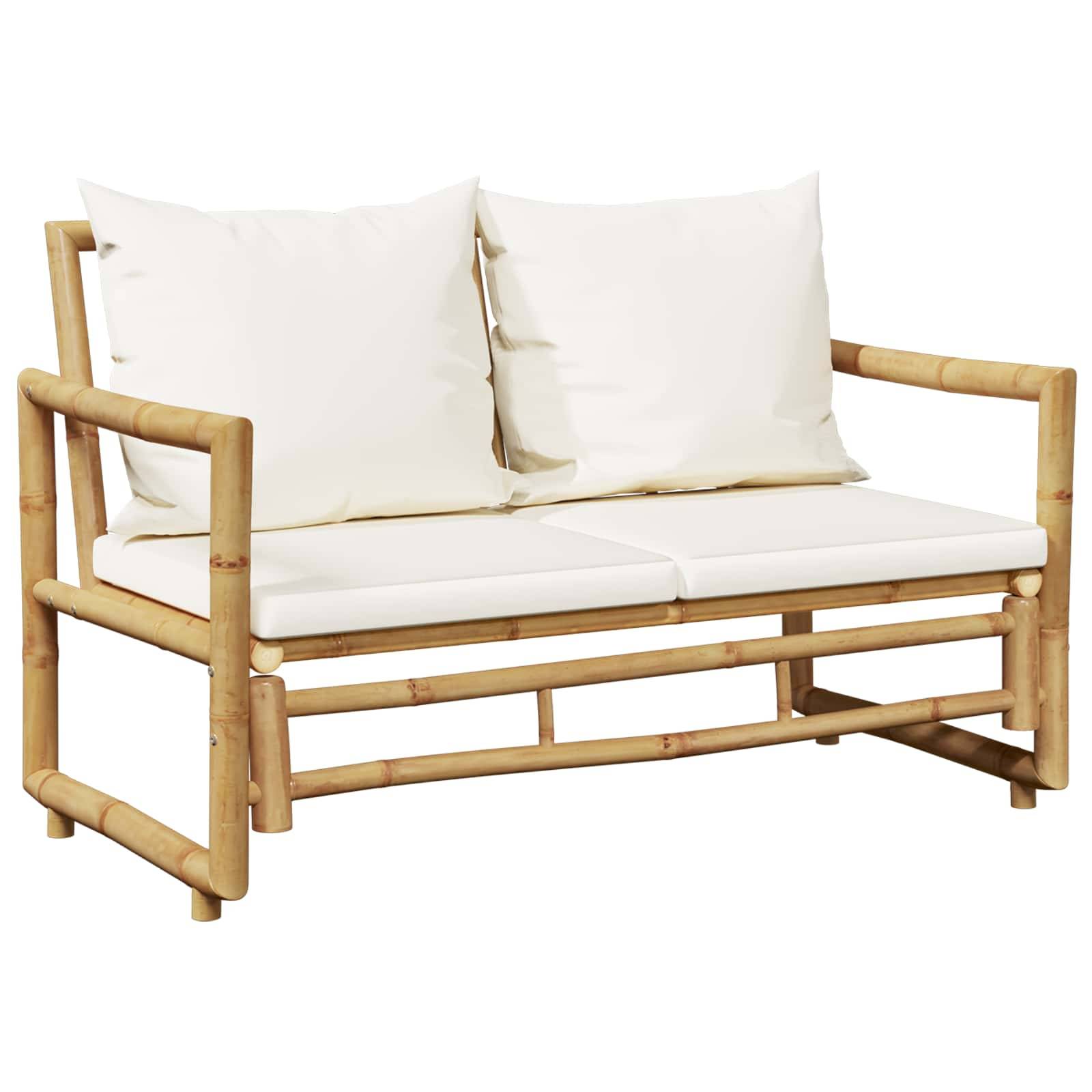 Vidaxl - Salon de jardin 4 pcs avec coussins Bambou vidaXL 43159 - Image 4