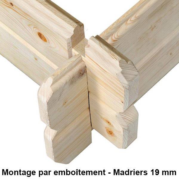 Abri de jardin bois TRIGANO 6.25 m² avec porte simple et panneaux robustes pour organiser et protéger votre matériel extérieur - Image 4