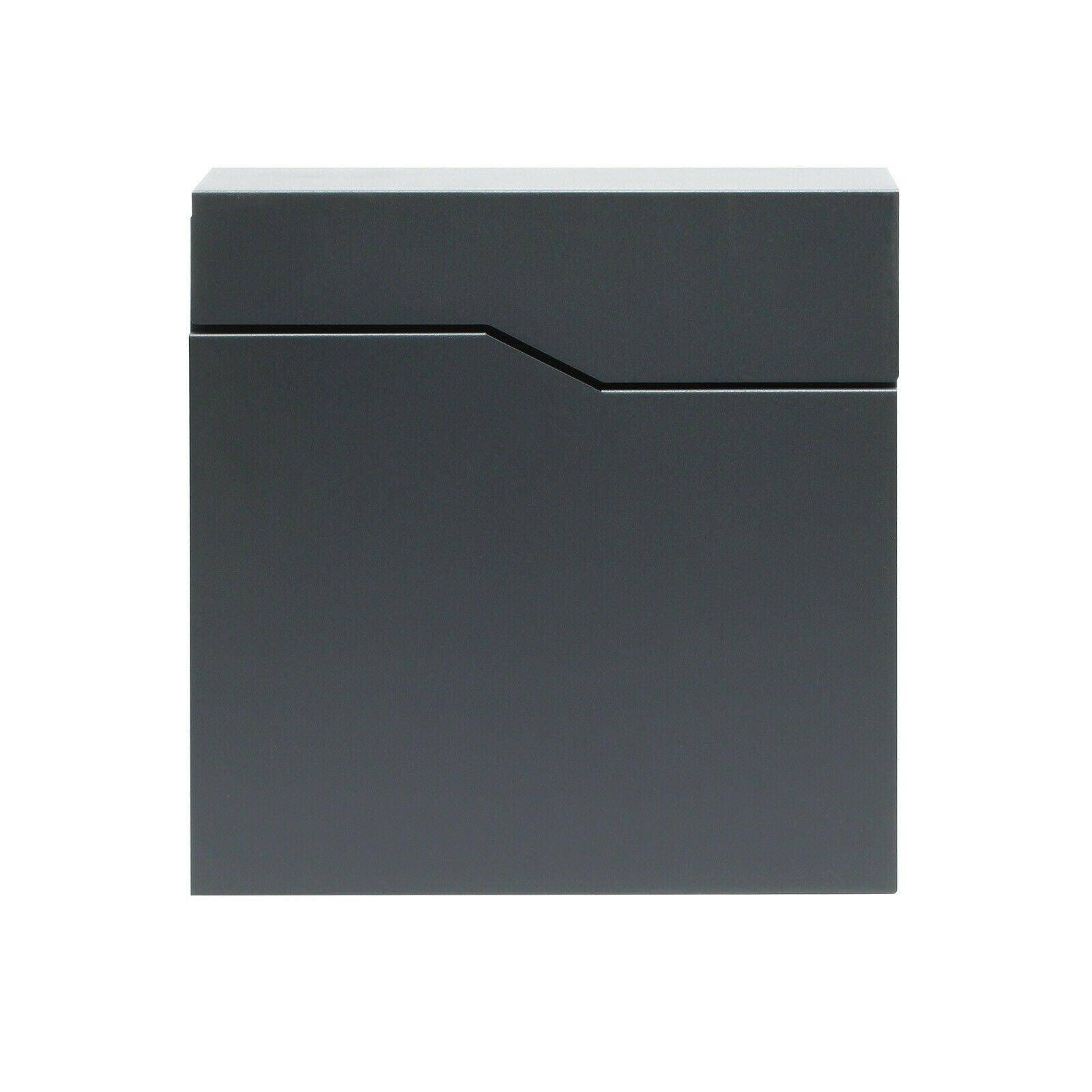 Helloshop26 - Boite aux lettres design fixation mural porte journal revues acier galvanisé 37 x 37 x 10,5 cm anthracite - Imagen 4