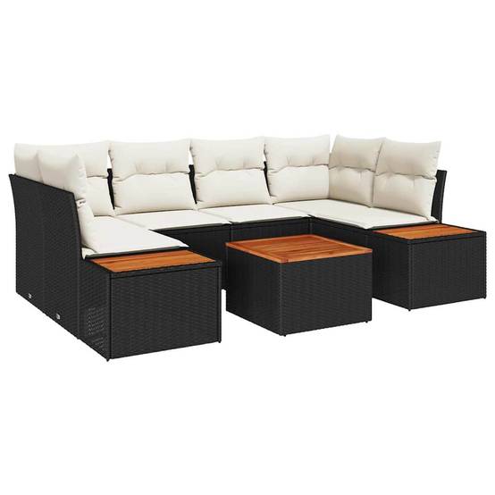 Salon de Jardin 5 Places en Polyrotin Modulable avec Coffres de Rangement et Table Noir – ComfortXL Outdoor Living - Image 2