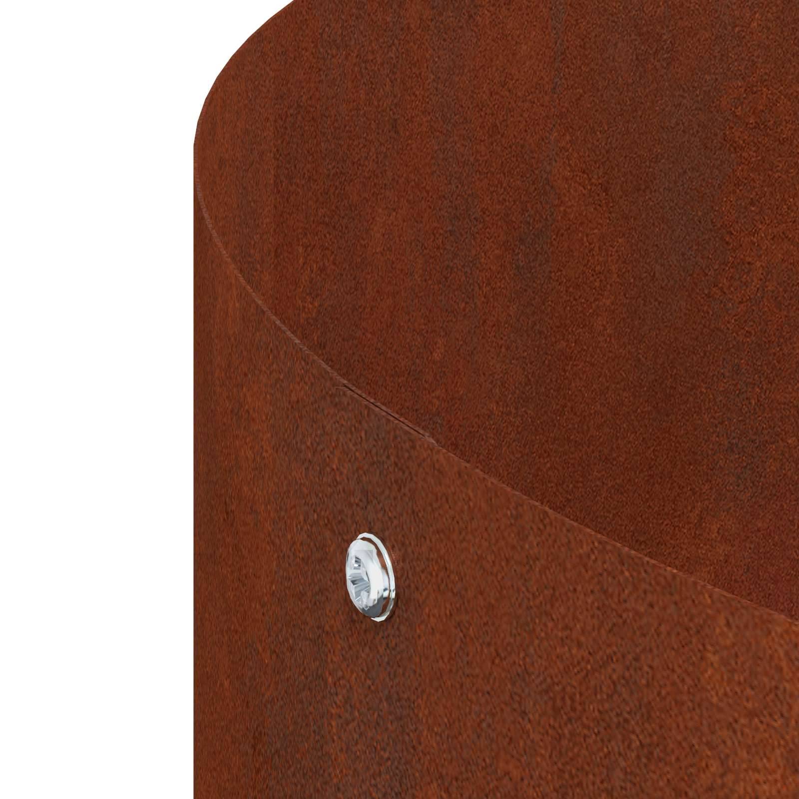 Très Grande Bordure d'Arbre Acier Patiné Effet Rouille XL Ø 120x20 cm Marron - ComfortXL Outdoor Living - Image 4