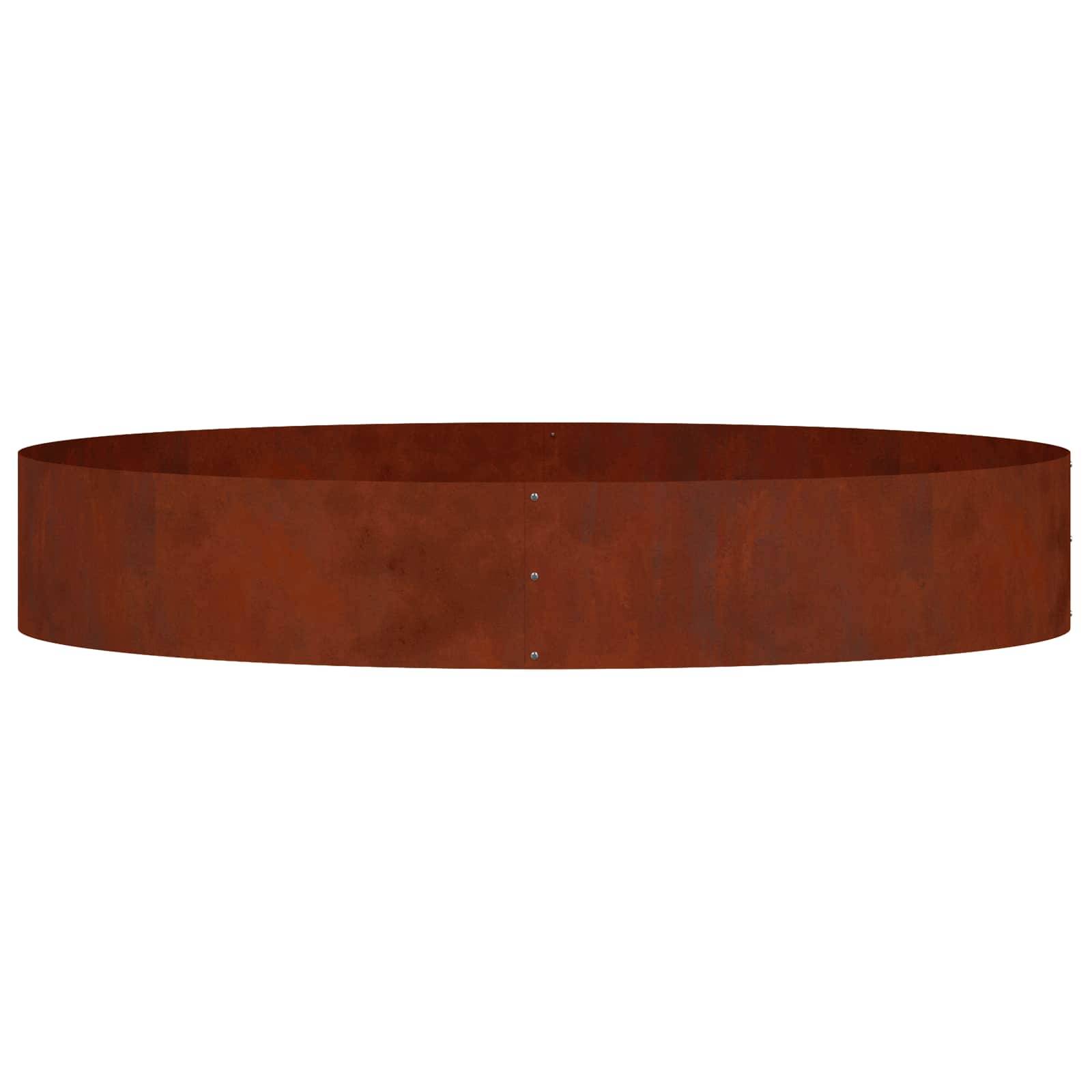 Très Grande Bordure d'Arbre Acier Patiné Effet Rouille XL Ø 120x20 cm Marron - ComfortXL Outdoor Living - Image 3