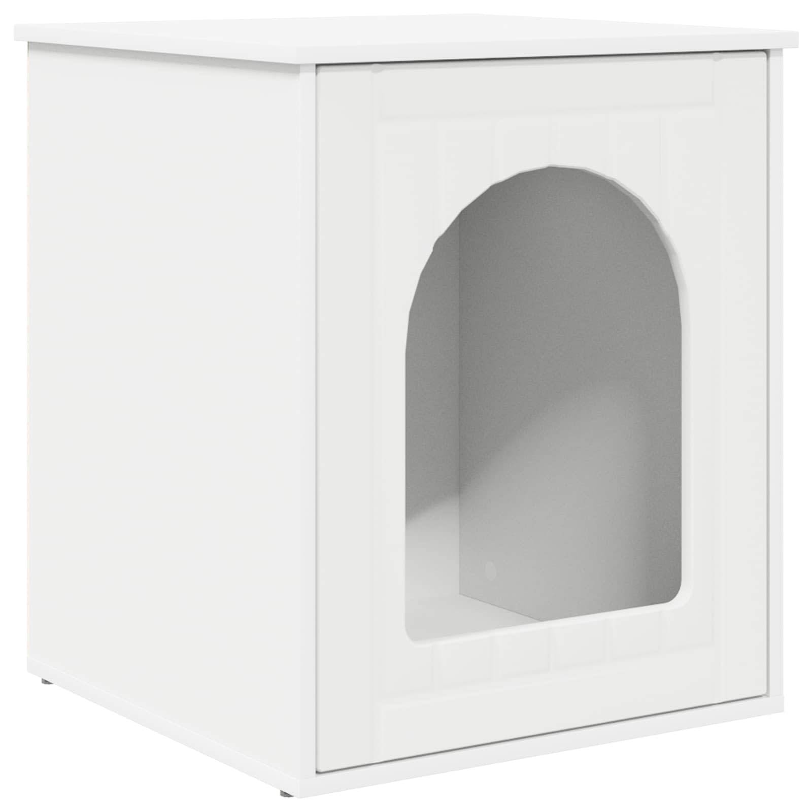 Niche Carrée Chat Bois Repos Blanc 62cm pour Chat Lumineux Optimisé - ComfortXL Outdoor Living - Image 2