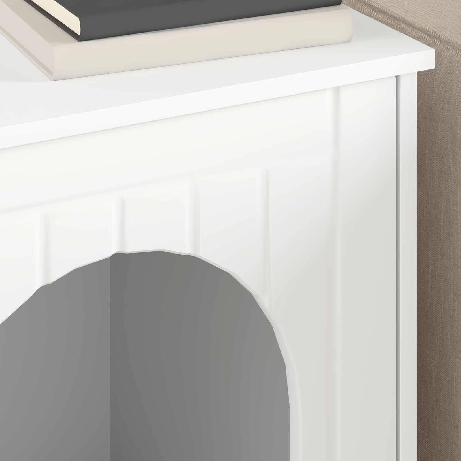Niche Carrée Chat Bois Repos Blanc 62cm pour Chat Lumineux Optimisé - ComfortXL Outdoor Living - Image 4