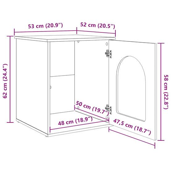 Niche Carrée Chat Bois Repos Blanc 62cm pour Chat Lumineux Optimisé - ComfortXL Outdoor Living - Image 7