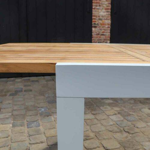 Wilsa Garden - Ensemble de jardin aluminium 10/12P teck extensible BALITECK avec 8 fauteuils et 4 chaises - Imagen 3