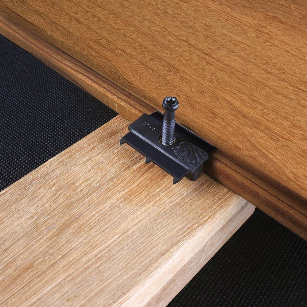 Decklinea - Clip Terrasse Bois HYBRID 8-25 - 90 clips + Vis 4x43mm - Pour Lames en Bois Exotique et Bois durs - Facile à Poser & Resistant - Imagen 2