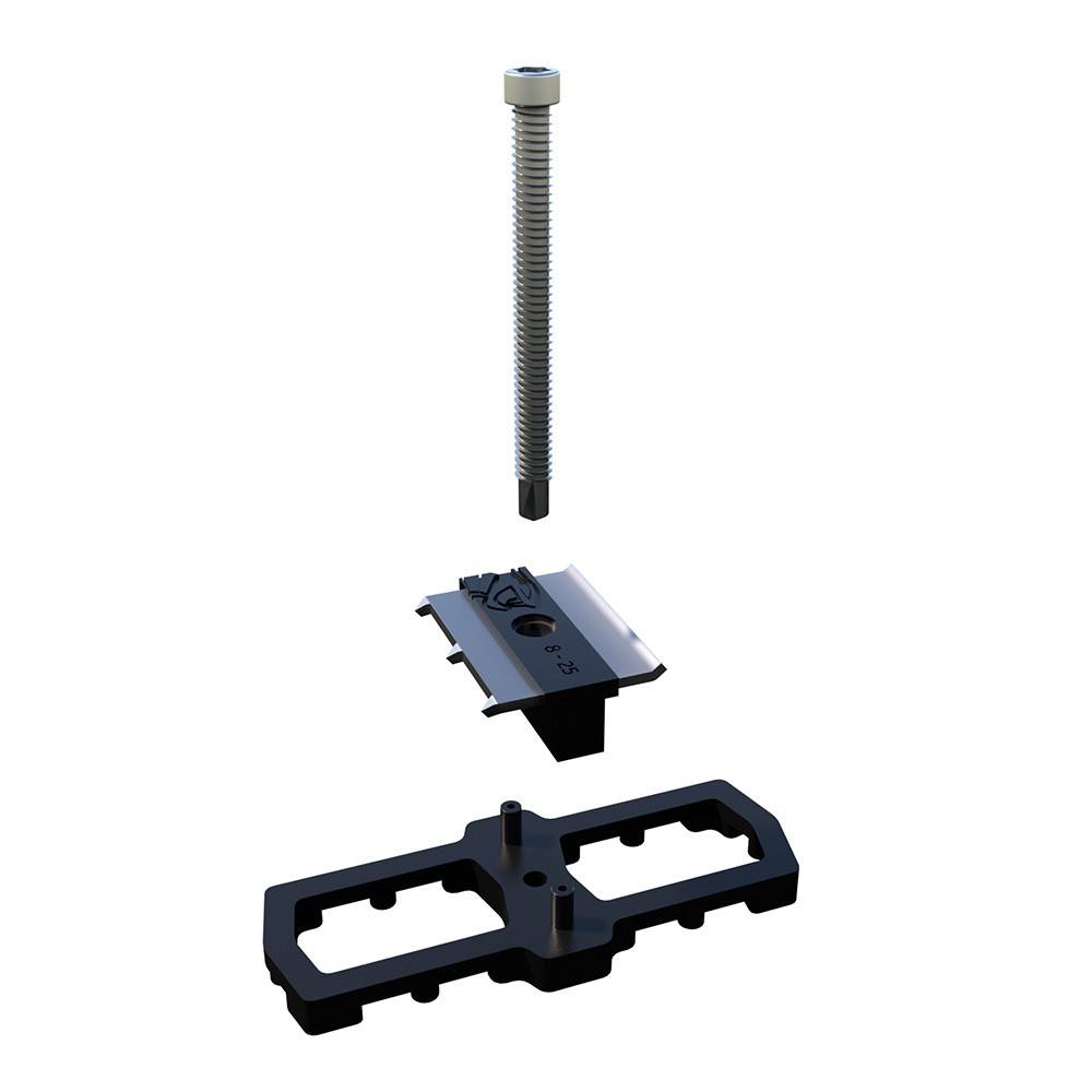 Decklinea - Clip Terrasse Bois HYBRID 8-25 - 90 clips + Vis 4x43mm - Pour Lames en Bois Exotique et Bois durs - Facile à Poser & Resistant - Imagen 5