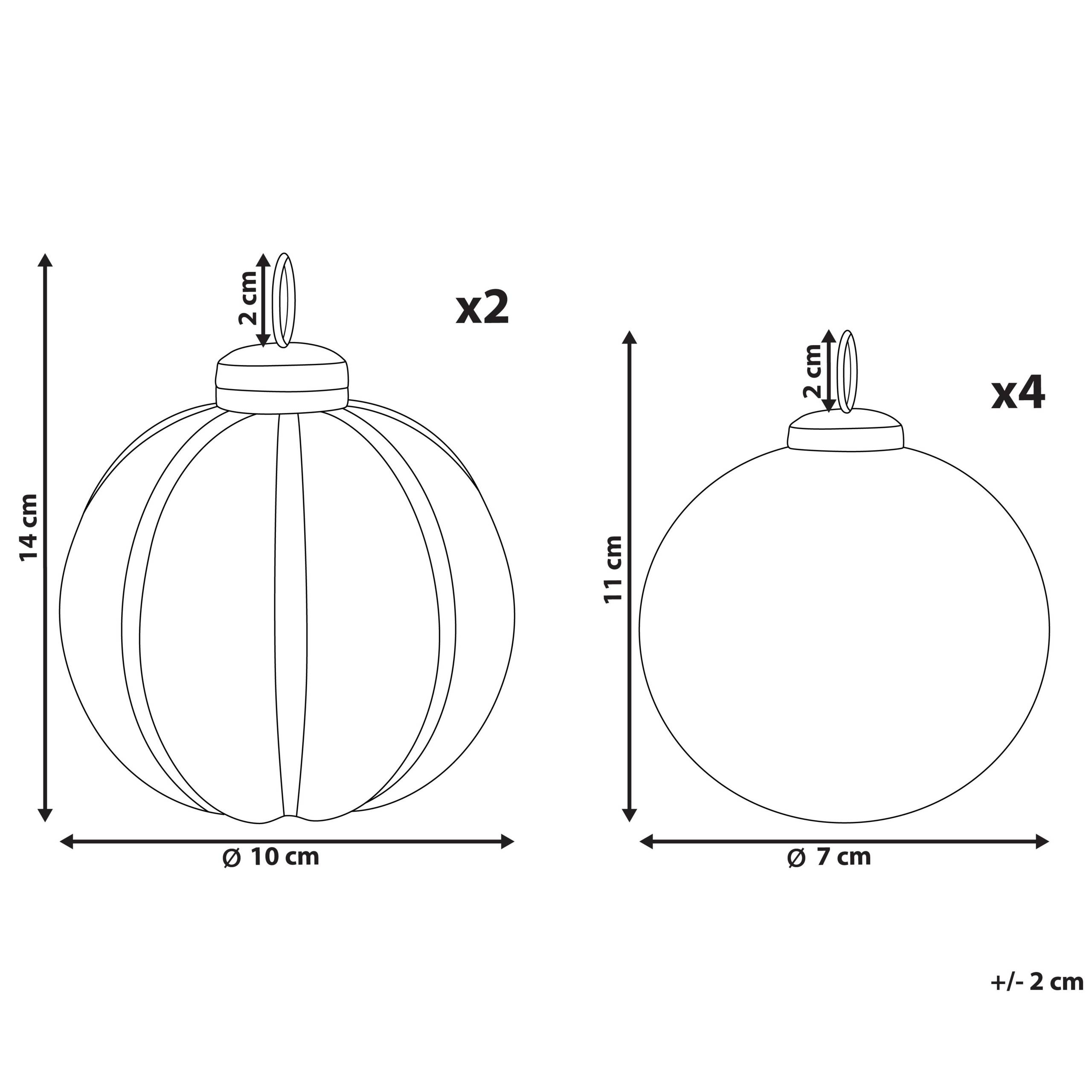 Beliani - Boules de Noël Verre Argenté ARGENTIN - Beliani - Imagen 3