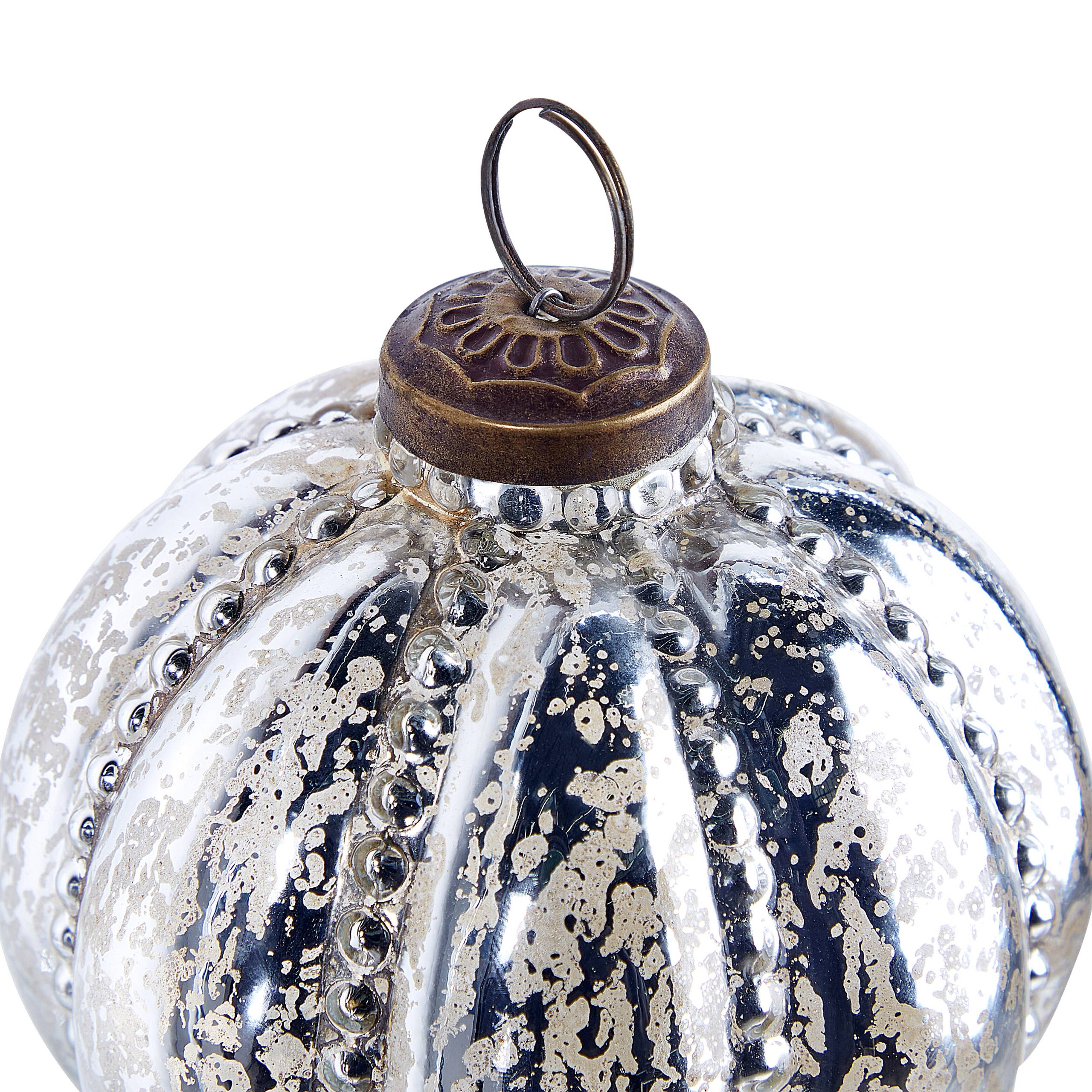 Beliani - Boules de Noël Verre Argenté ARGENTIN - Beliani - Imagen 8