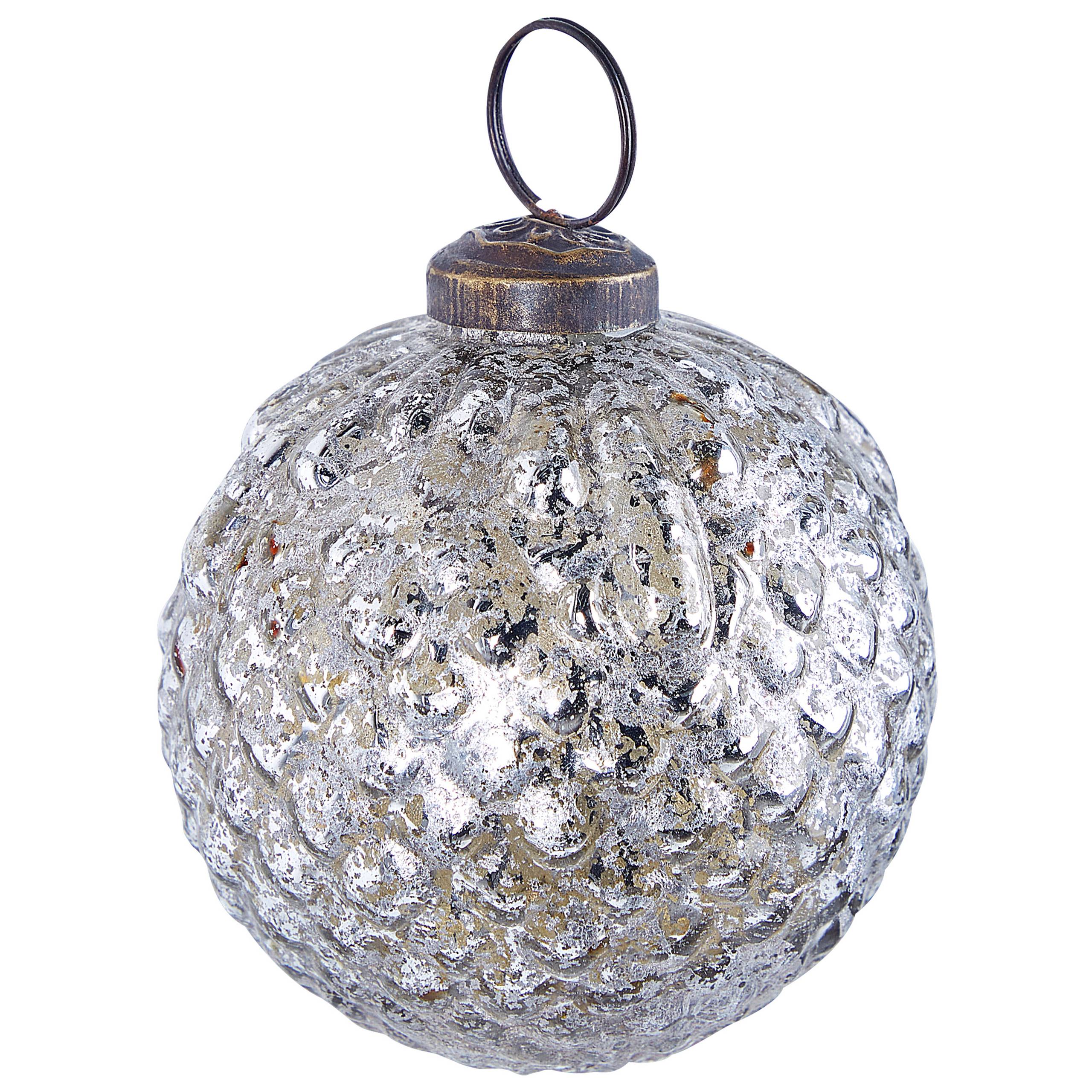 Beliani - Boules de Noël Verre Argenté ARGENTIN - Beliani - Imagen 6