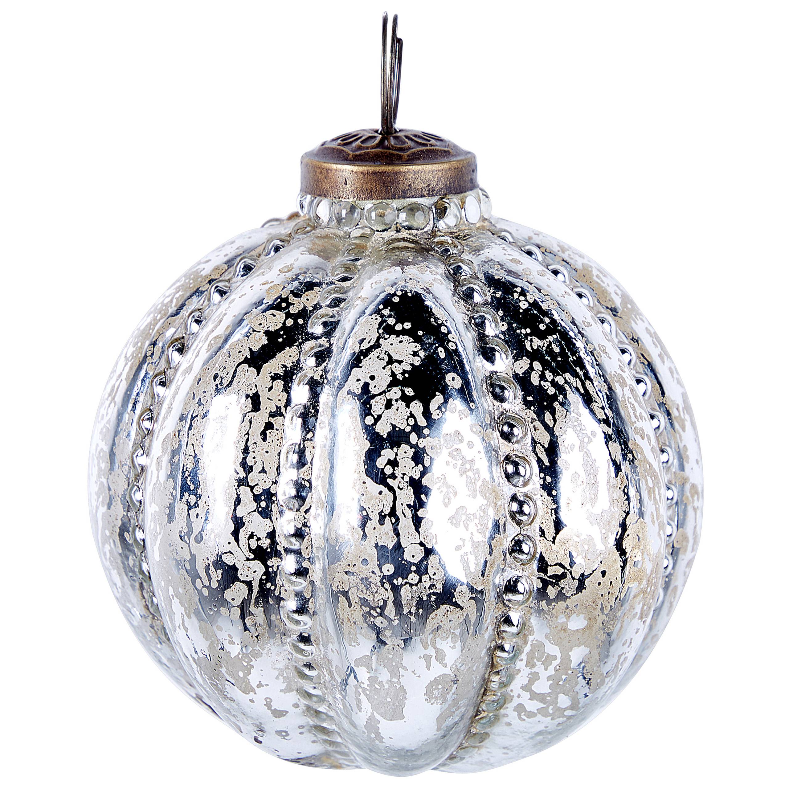 Beliani - Boules de Noël Verre Argenté ARGENTIN - Beliani - Imagen 5