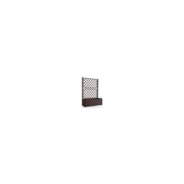 Stefanplast Bac A Fleurs Rectangulaire Natural Deluxe Avec Treillis - 100 X 43 X H 142 Cm - 90 + 6,5 L Dans La Reserve - Moka - Imagen 2