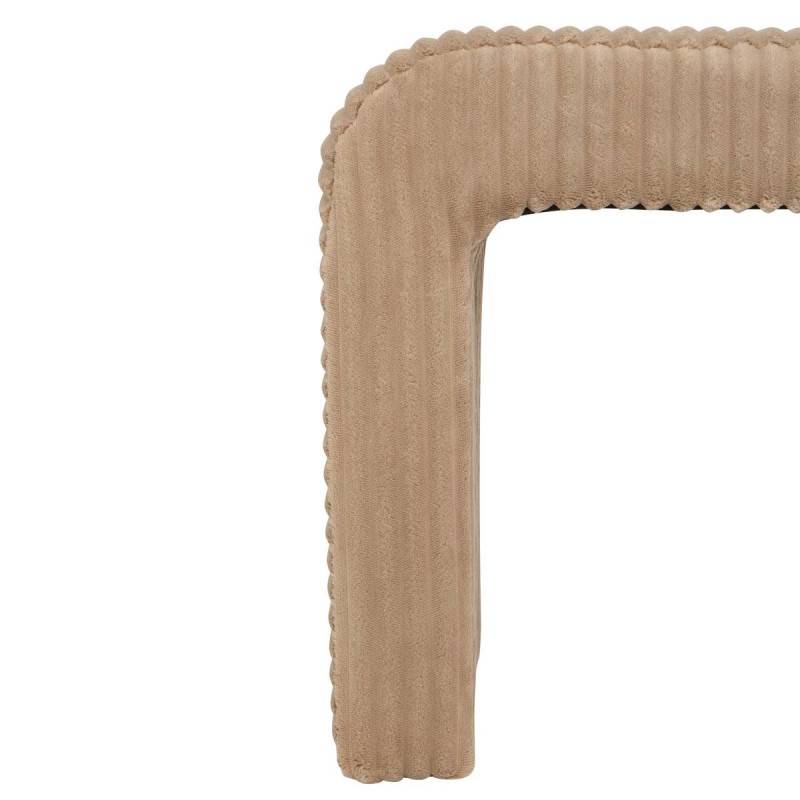 Atmosphera - Pouf velours côtelé Sevi beige Atmosphera - Image 4