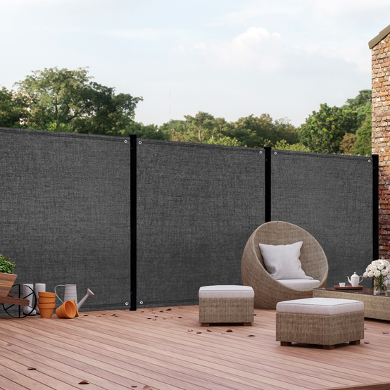 Brise vue ultra résistant 1,5 x 10 M gris 400 gr/m² haut de gamme - Image 1