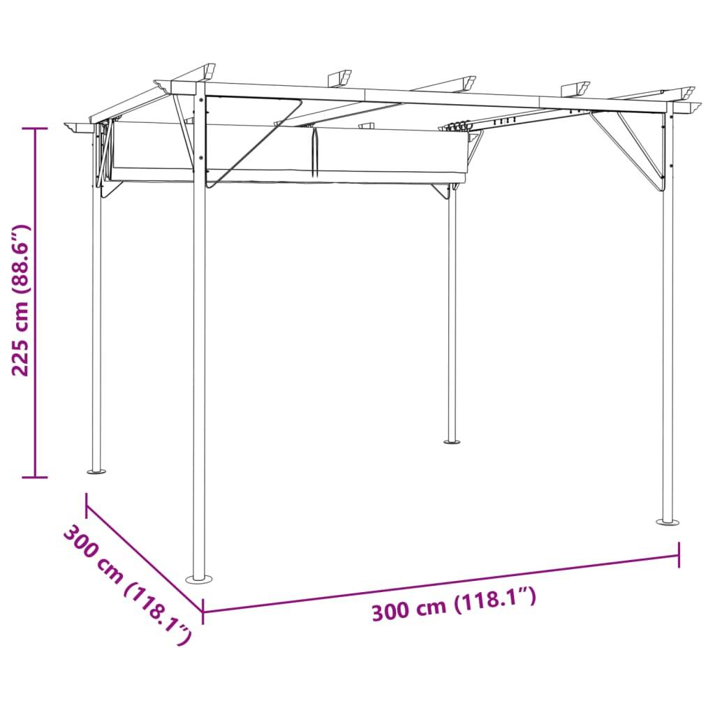 Prolenta Premium - Pergola acier thermolaqué blanc  3 x 3 x 2,25 m  - Prolenta premium p3165.5 - Image 7