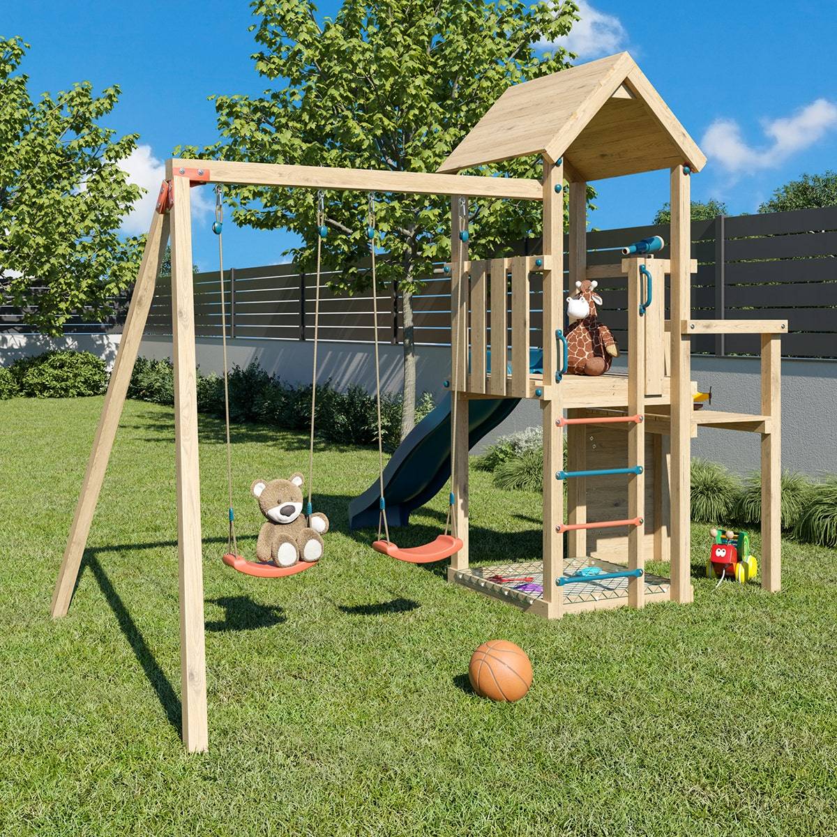 Aire de jeux en bois ULTRA XPLORER TRIGANO 2- 8 enfants - Image 4
