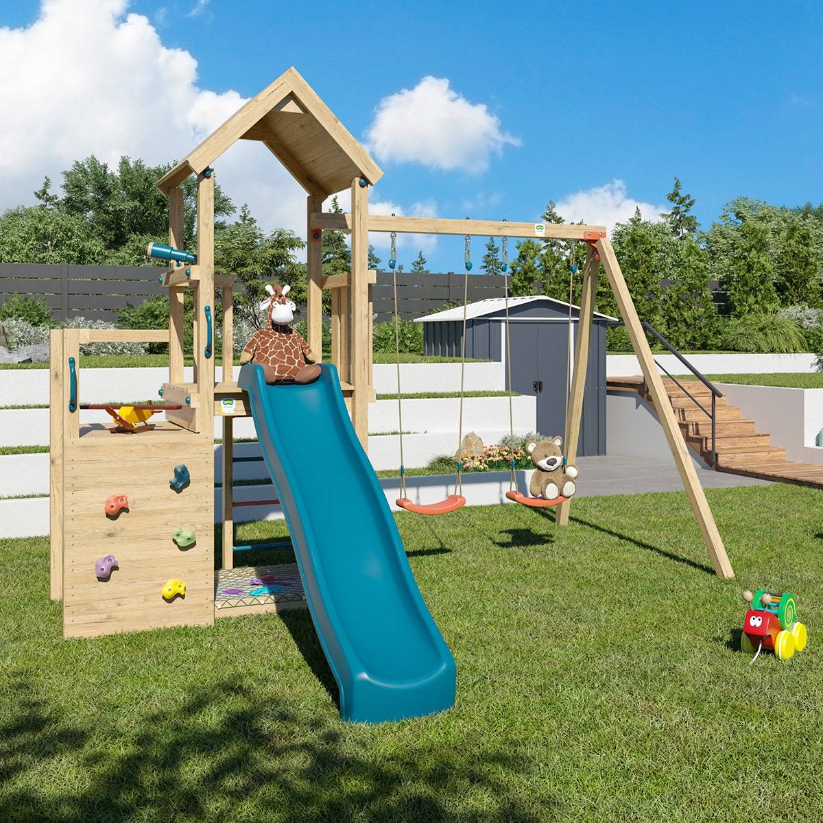 Aire de jeux en bois ULTRA XPLORER TRIGANO 2- 8 enfants - Image 6