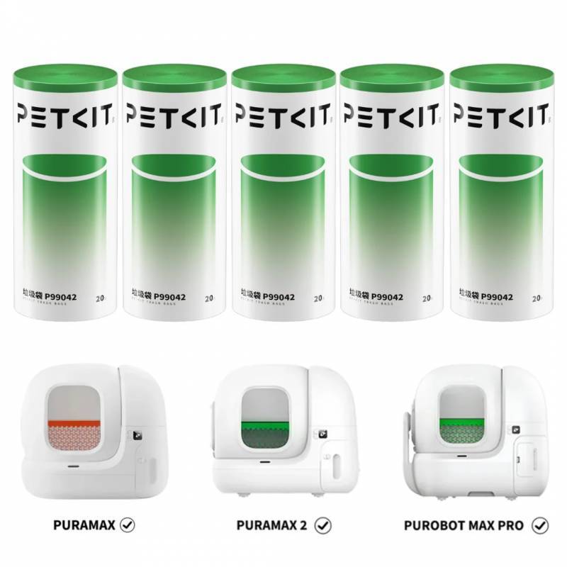 Rouleaux de sacs poubelles 8L pour litière automatique Petkit 5 rouleaux