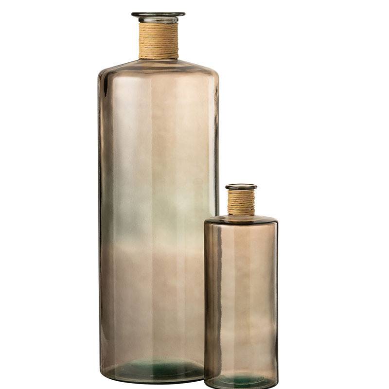 Vase safari verre marron Clair large 25x25x75cm - Image 3