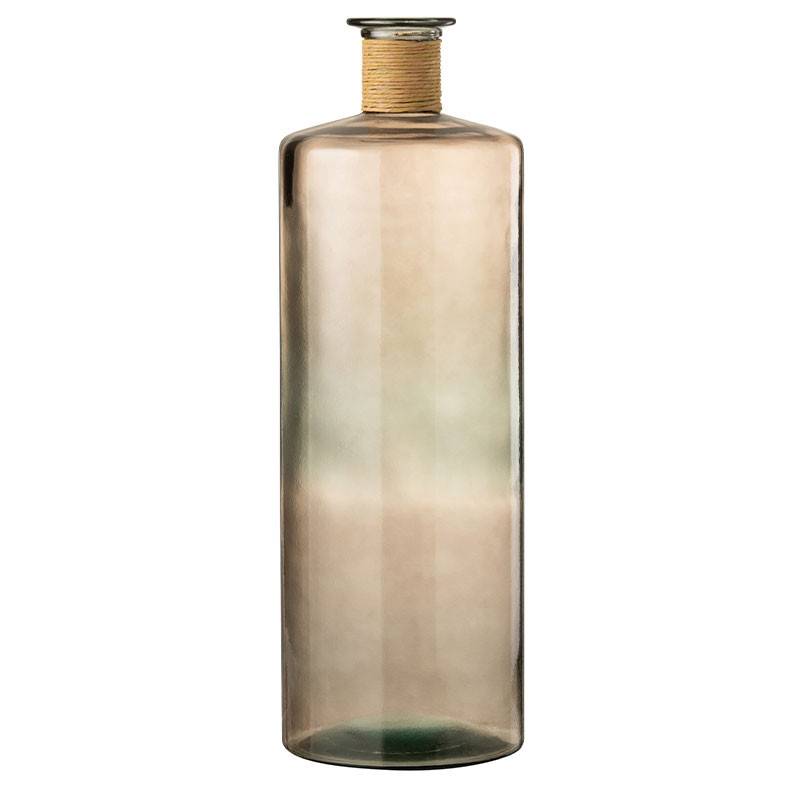 Vase safari verre marron Clair large 25x25x75cm - Image 2