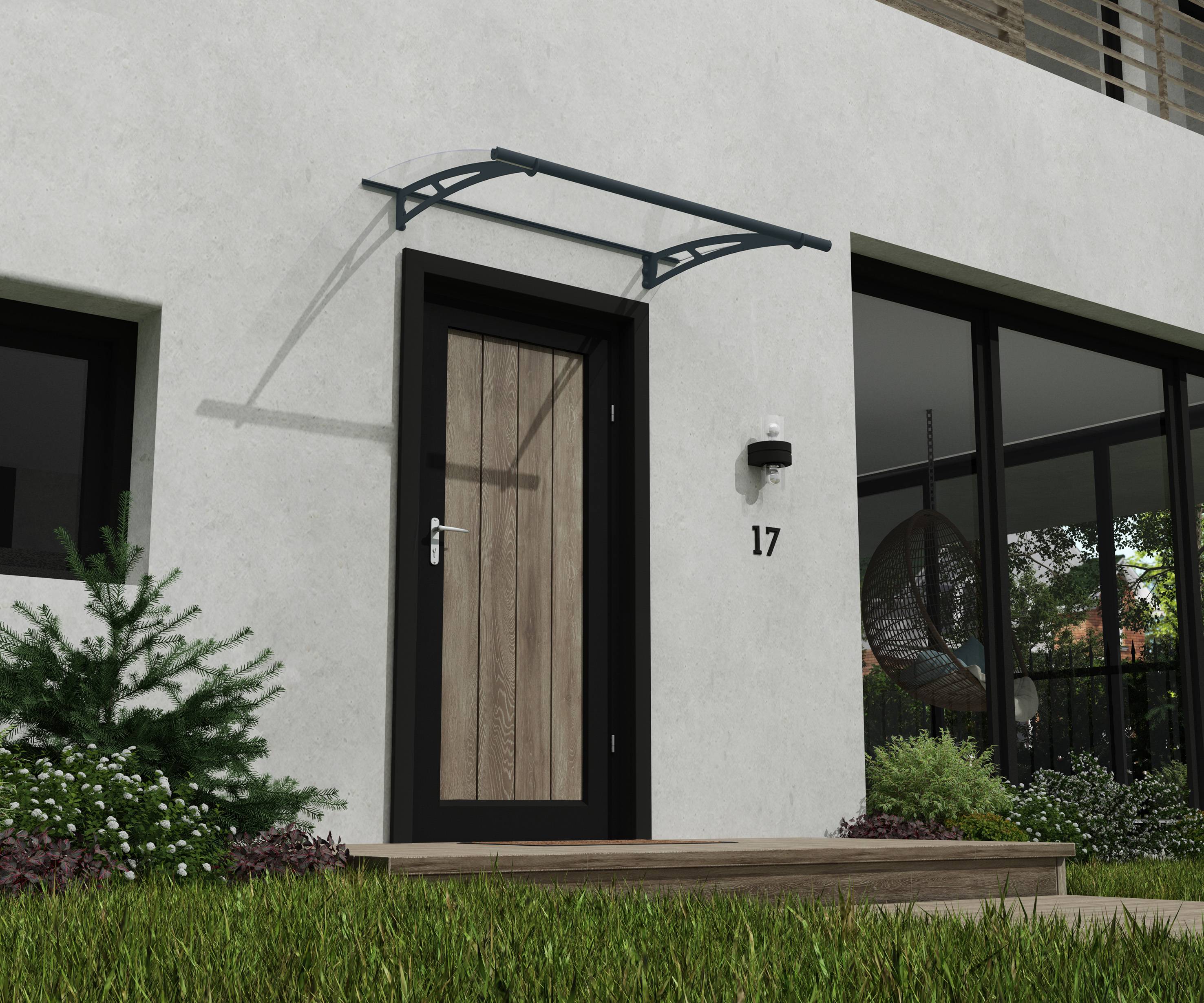 Canopia by Palram - Canopia Marquise de porte Aquila Gris 150.5 X 91.5 - Imagen 2