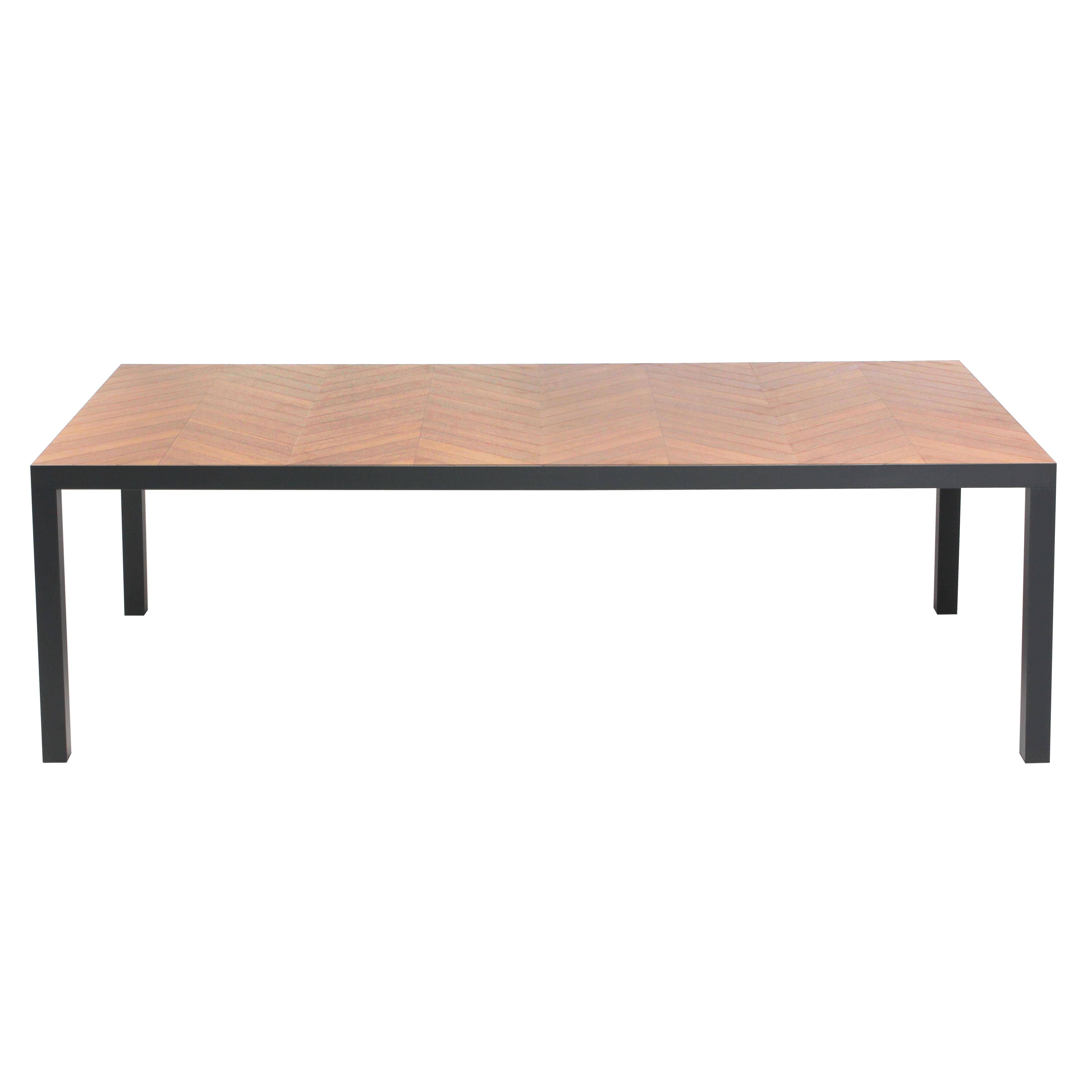 Oviala - Table de jardin aluminium et céramique effet bois 10 places 241 cm Tivoli - Oviala - Imagen 6