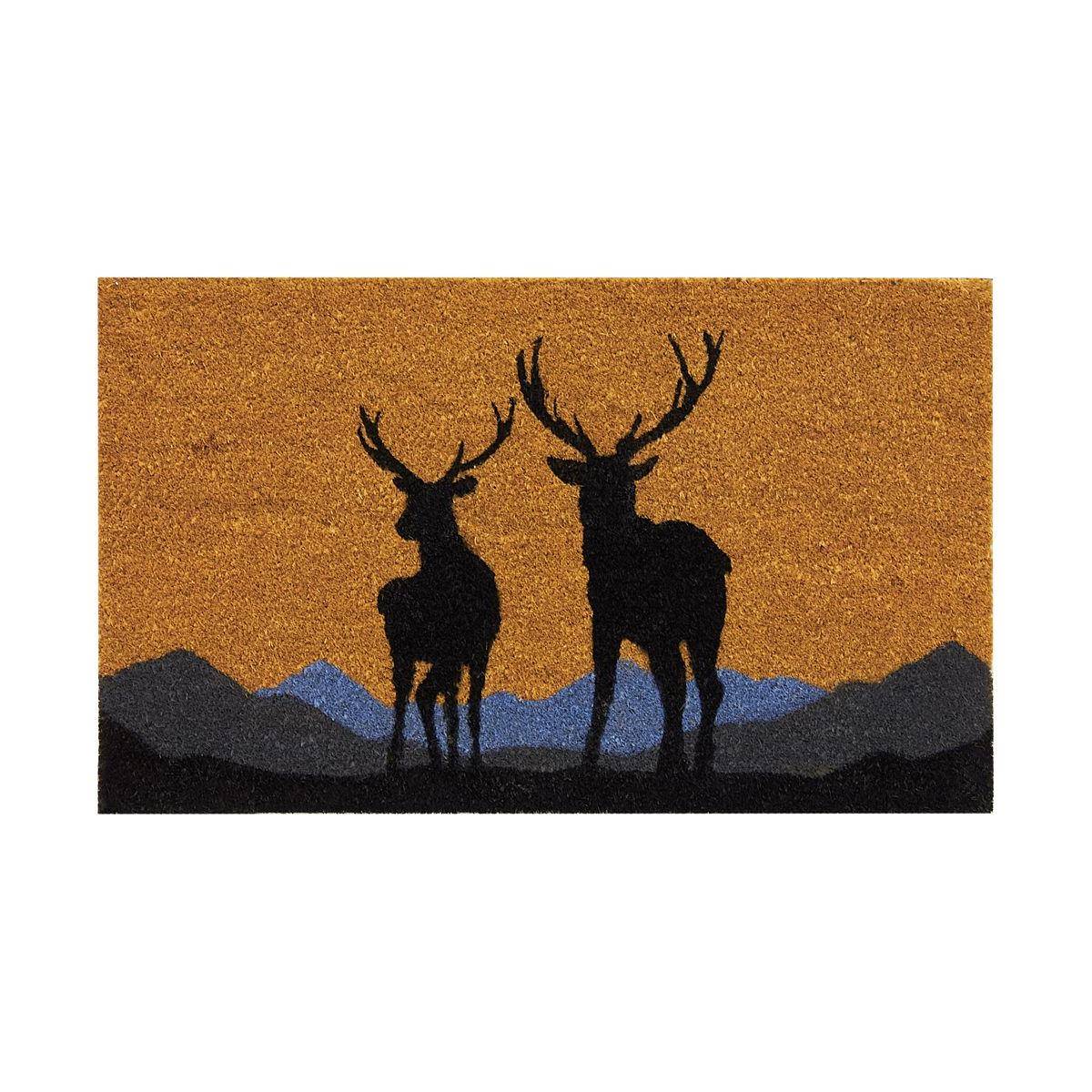 Aubry Gaspard - Paillasson coco intérieur extérieur 75 x 45 cm Cerfs en montagne - Imagen 1