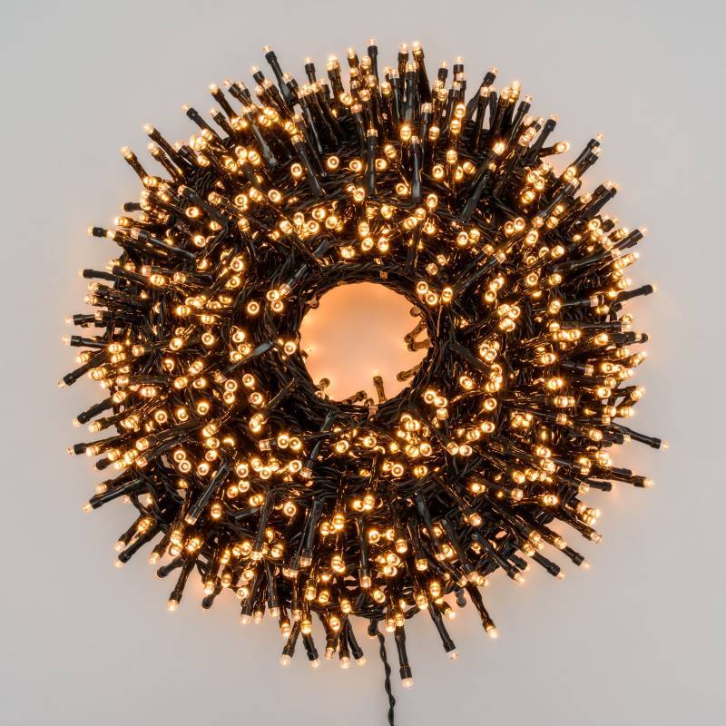 Lotti - Guirlande Boa 40M 2000 LED 8 effets lumineux ambré câble vert Lotti - Imagen 2