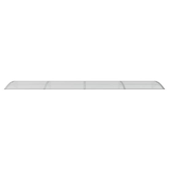Store banne | Auvent de porte Gris et transparent 400x75 cm Polycarbonate Maison Chic - Image 4