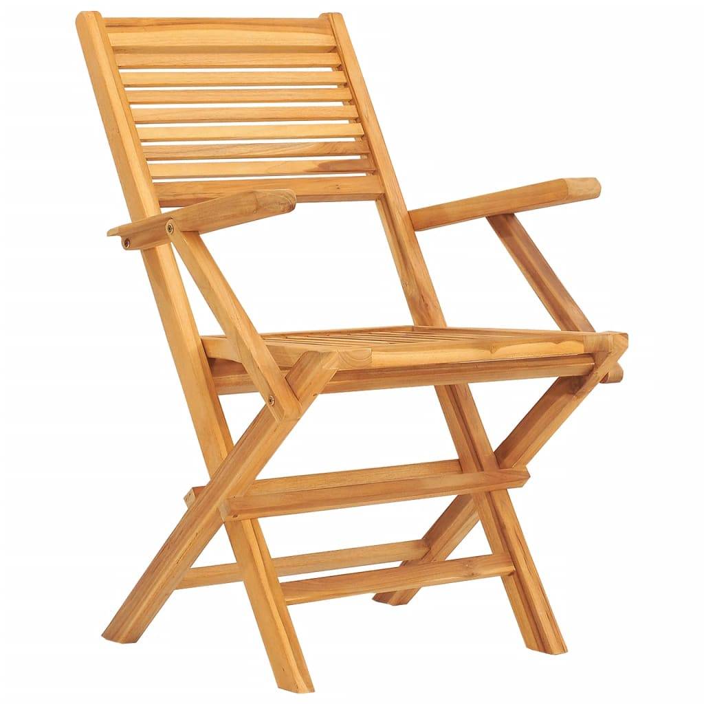 Maison Chic - Ensemble de 5 pcs table de jardin avec chaises - mobilier de jardin Bois de teck massif-JU2648 - Image 4