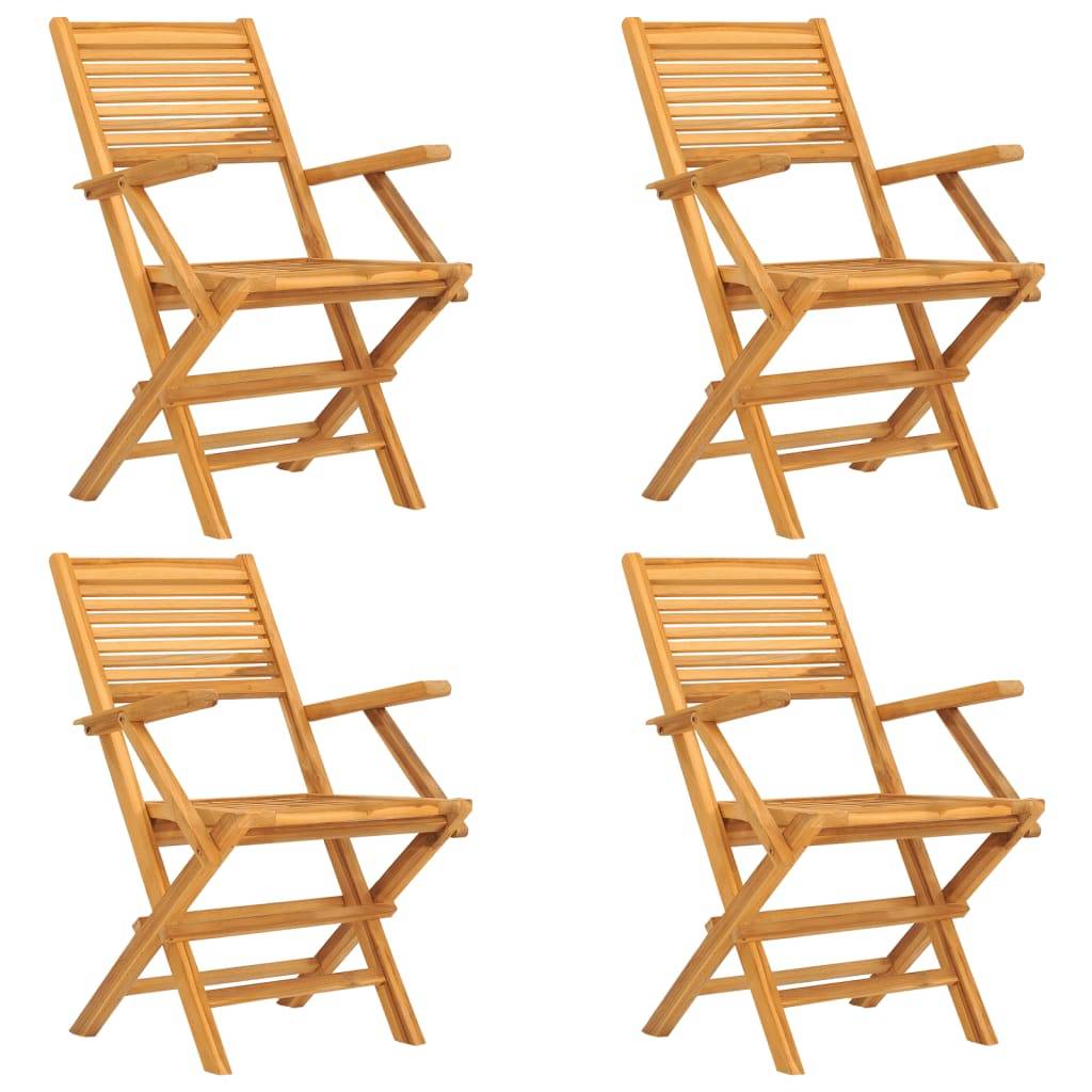 Maison Chic - Ensemble de 5 pcs table de jardin avec chaises - mobilier de jardin Bois de teck massif-JU2648 - Image 3