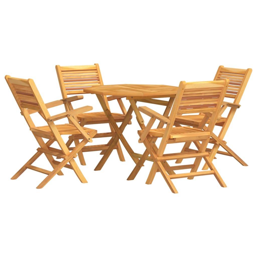 Maison Chic - Ensemble de 5 pcs table de jardin avec chaises - mobilier de jardin Bois de teck massif-JU2648 - Image 1