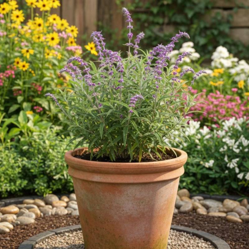 Sauge du Mexique Santa Barbara à fleurs Bleue/ - feuillage Caduc - Pot de 3L - 20/40 cm - Imagen 3