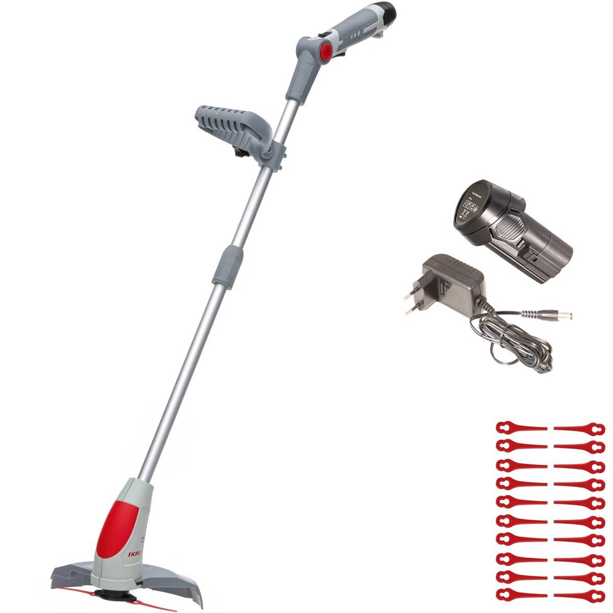 Coupe bordure à batterie 12V Lithium 2,5Ah - Chargeur 12V - 20 Couteaux en nylon Inclus IKRA - Image 1