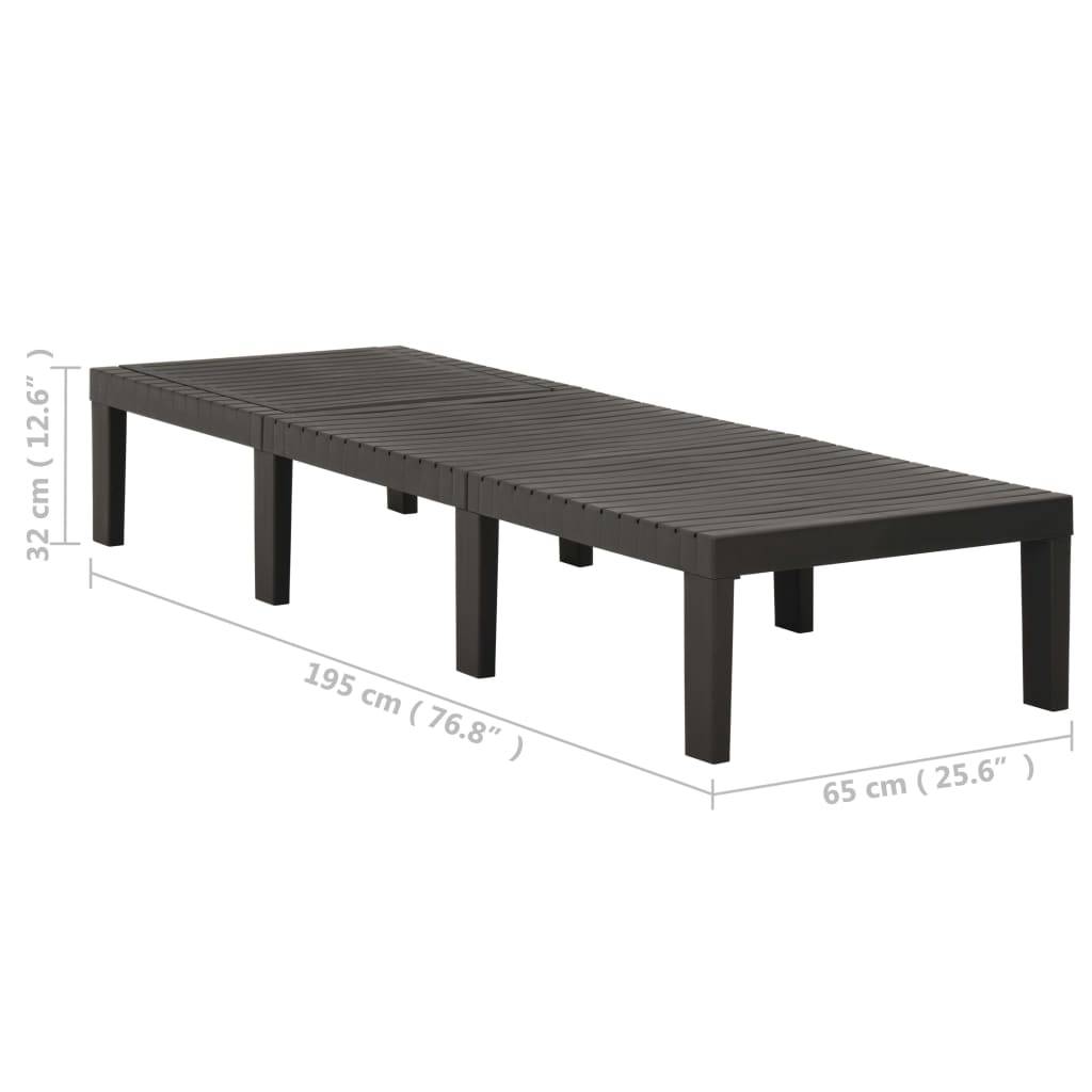 Bain de soleil - Transat - Chaise longue plastique anthracite - MEUBLE PRO - Image 8