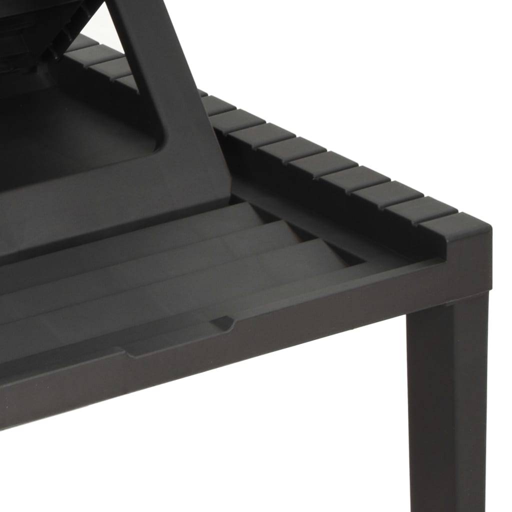Bain de soleil - Transat - Chaise longue plastique anthracite - MEUBLE PRO - Image 6