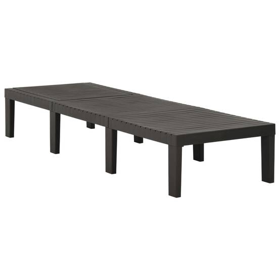 Bain de soleil - Transat - Chaise longue plastique anthracite - MEUBLE PRO - Image 1
